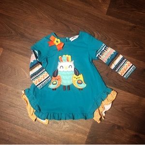 Teal Owl Toddler Shirt